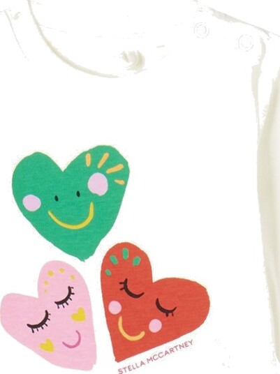 Stella McCartney Kids Genser   Off White m. Hjerter   Stella McCartney Kids   9 md   Genser   Hvit