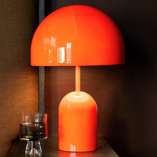 Bordlampe Tom Dixon Bell dimmbar Rød Stue Metall Design 42.5 Rød