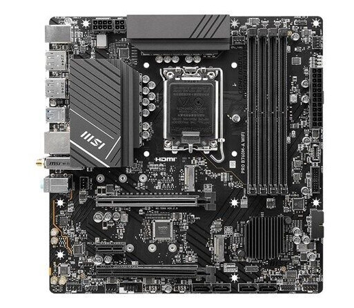 MSI PRO B760M-A WIFI - micro ATX - LGA1700 Socket - B760 - Intel B760 - Intel LGA1700 socket - DDR5 RAM - Micro-ATX