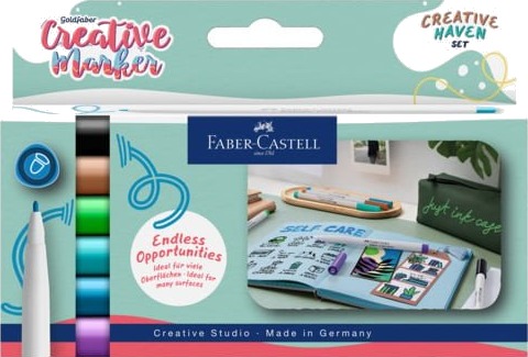 Faber Castell Creative Haven Tusjer 6 Farger