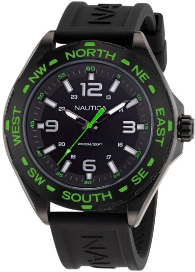 Nautica Herreklokke NAPCWS303 Clearwater Beach Blå/Gummi Ø44 mm