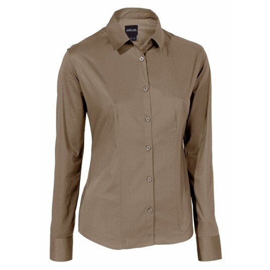 JOBELINE Cecaria Damebluse Langermet Gråbrun/Taupe Størrelse 44
