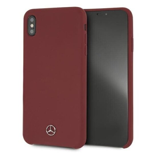 Mercedes Silikondeksel for iPhone Xs Max - Rød