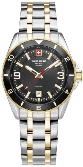 Swiss Alpine Military Herreklokke 7034.1147 Sierra Sort/Stål Ø42 mm