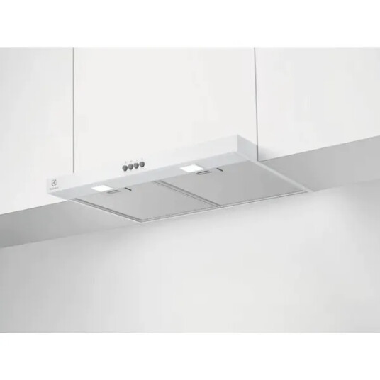 Electrolux LFG426W Underbygd Kjøkkenvifte 60 cm Hvit med Belysning og Kullfilter