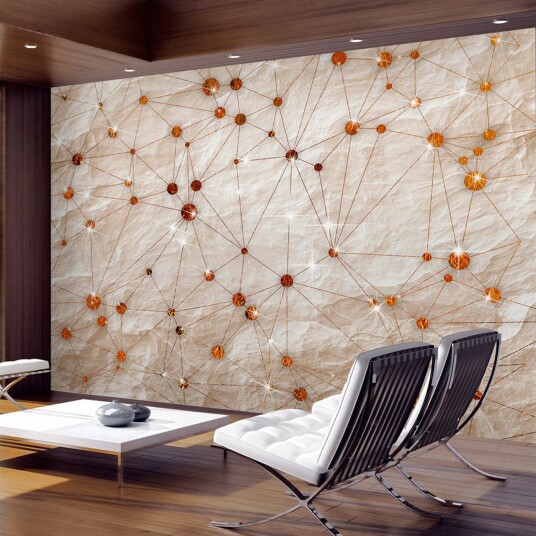 Fototapet Stone And Gold 100x70 - Finnes i flere størrelser
