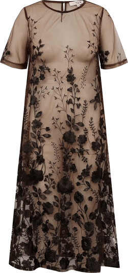A View Fuschia Midi Dress Brown 38 A View Fuschia Midi Dress Brown 38