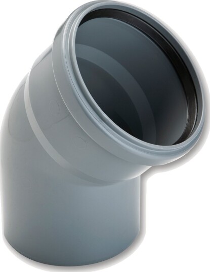 Huliot HT Pro Bend Ø75 45° Grå