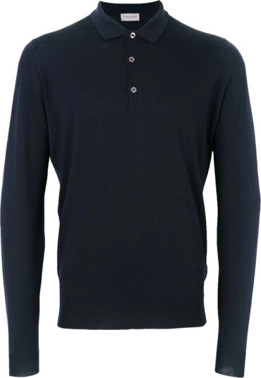 John Smedley Herre Topper Blå M, John Smedley Herre Topper Blå M,