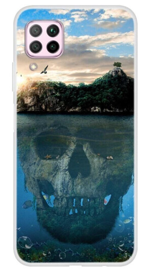 INCOVER Huawei P40 Lite Fleksibel Plast Deksel - Skull