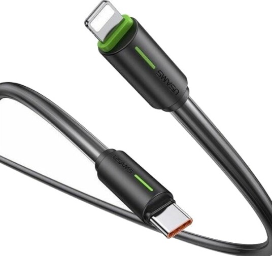 Usb-Kabel Usams Usb-C Til Lightning 1 M Sort