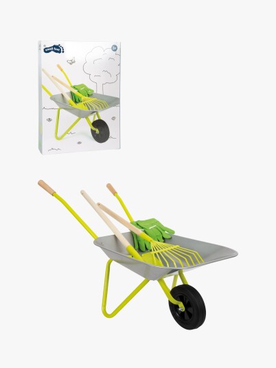 Trillebår med hageredskaper