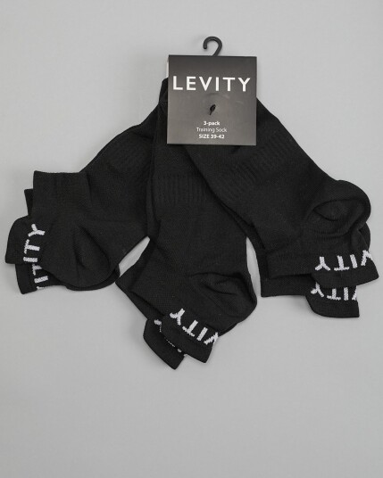 LEVITY Training Sock Black (3-pack) - 39-42