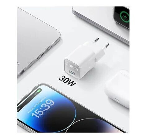 Anker 511 PowerPort Nano 30W Vegglader (hvit) Anker 511 PowerPort Nano 30W Vegglader (hvit)