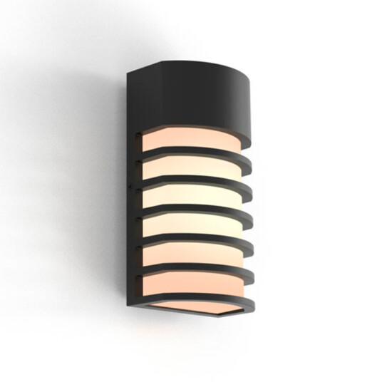 LUTEC ARCHITECTURAL FULTON VEGGHENGT LAMPE MATT SORT