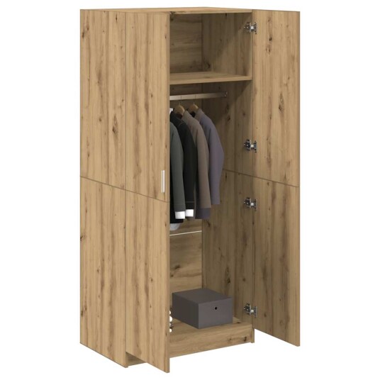 Garderobe artisan eik 80x52x180 cm konstruert tre 8721158434586