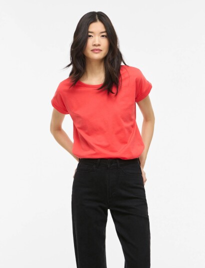 Vila Vidreamers New Pure T Shirt Noos Coral XS