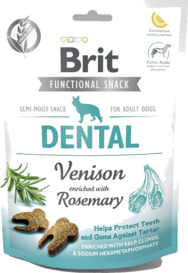 Brit Care Hundefôr Dental Snack Venison 150g - Viltkjøtt for Voksne Hunder
