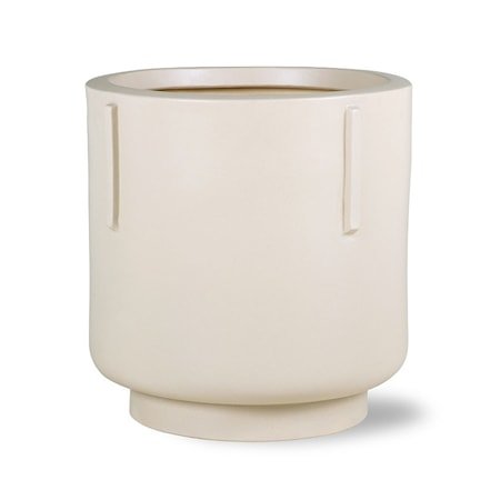Footed Pot Earthenware Cream