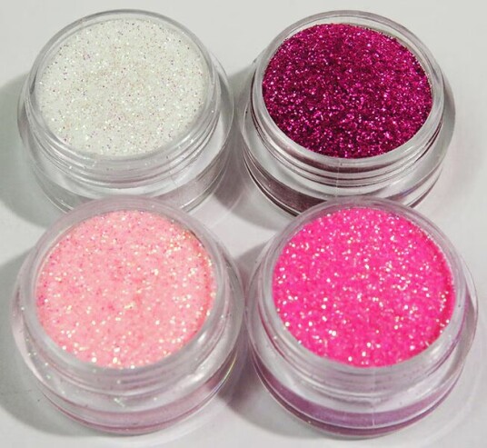 4st finkornigt glitter rosa dröm
