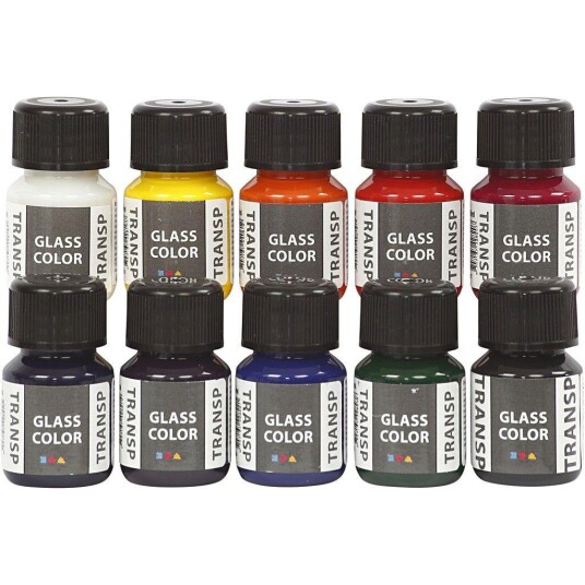 Glass Color Transparent 10 x 35 ml Glass Color Transparent 10 x 35 ml