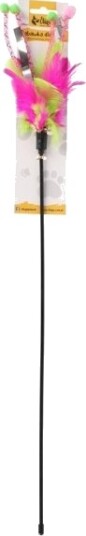 Dingo fiskestang til katt Foxi rosa/grønn 45+15 cm Dingo fiskestang til katt Foxi rosa/grønn 45+15 cm