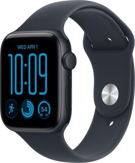Apple Watch SE 3 44mm GPS (midnatt aluminium/marineblå Sport Band) S/M Apple Watch SE 3 44mm GPS (midnatt aluminium/marineblå Sport Band) S/M