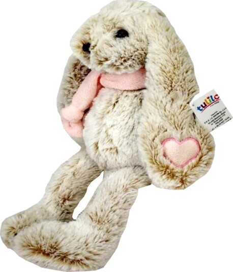 Tulilo Tosiek Bamse 32 cm Grå Med Rosa Skjerf