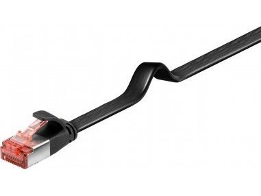 Triton Cat 6 Flat Patch-Kabel U/Ftp Svart - Kabellengde 0,25 M Triton Cat 6 Flat Patch-Kabel U/Ftp Svart - Kabellengde 0,25 M
