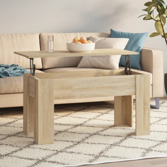 Salongbord sonoma eik 101x49x52 cm konstruert tre