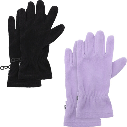 Color Kids Gloves Fleece   2 Pcs. Set.   Black   10/12Y