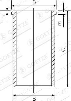 Sylinderhylse GOETZE ENGINE 14 040040 00