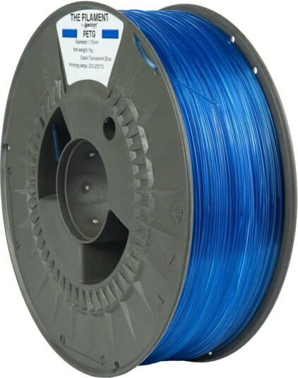 The Filament Petg By Spectrum Filaments Transparent Blue