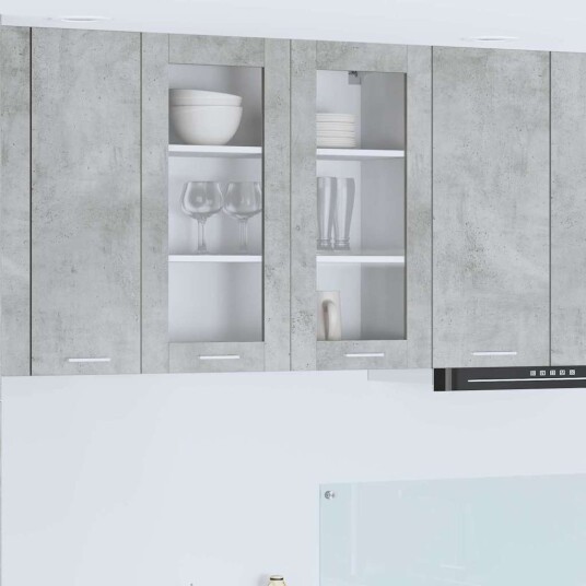  Hengende skap Riga Betonggrå 80 x 31 x 80 cm Konstruert tre