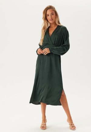 VILA Vimarosa L/S V-NECK MIDI DRESS Scarab 42 VILA Vimarosa L/S V-NECK MIDI DRESS Scarab 42