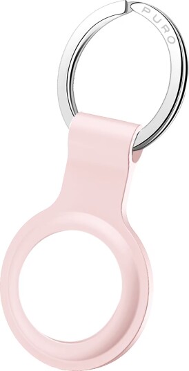 Puro Icon AirTag silikonholder med nøkkelring (rose)