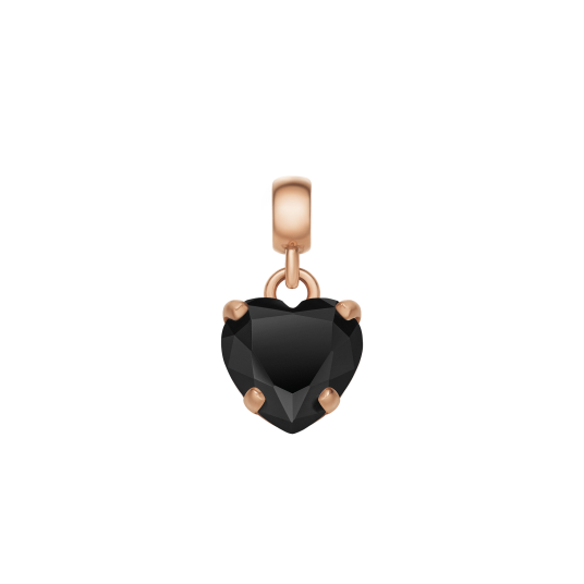 Daniel Wellington DW Charm Heart Crystal 12x6mm Rose Gold/Black