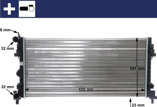 MAHLE CR 1096 000S Radiator motorkjøling MAHLE CR 1096 000S Radiator motorkjøling