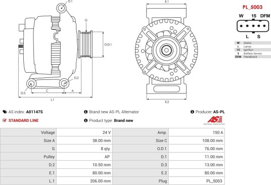 AS PL A01147S Dynamo