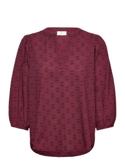 Kaffe Kaenya Blouse 3/4 Sl   Burgundy   34