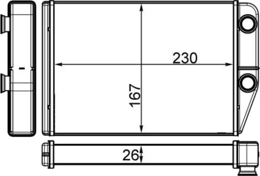 Varmeapparat register MAHLE AH 225 000S