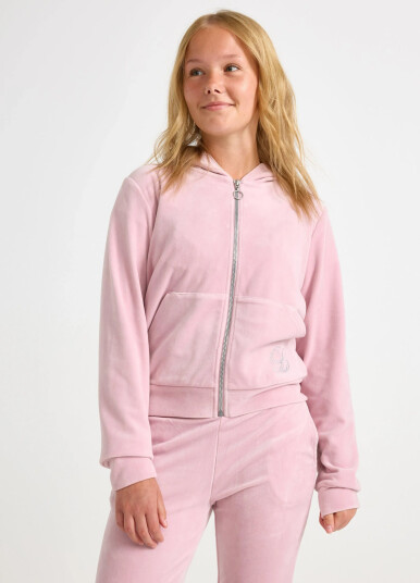 Lindex Hettegenser I Velur Pink 134/140 Lindex Hettegenser I Velur Pink 134/140