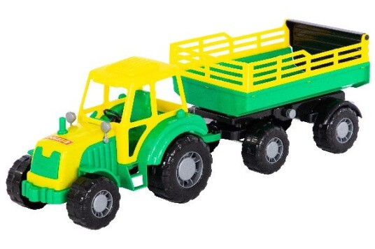 Traktor M/Hænger 57X17x18cm I Net Ass.
