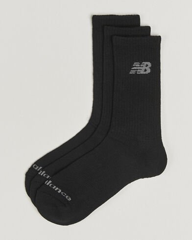 New Balance Running 3 Pack Performance Cotton Socks Black
