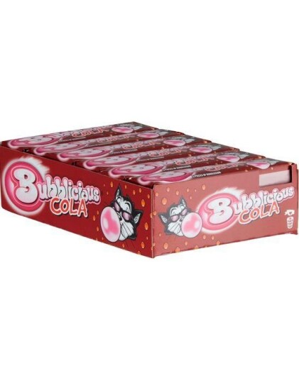 18 stk Bubblicious Cola Tyggegummi 38g   Hel Eske
