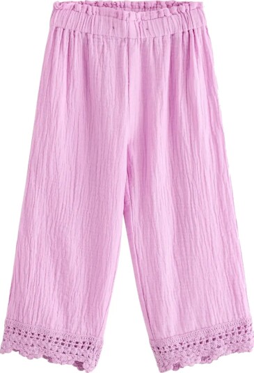 Lindex Trousers In Cotton Gauze   Purple   92