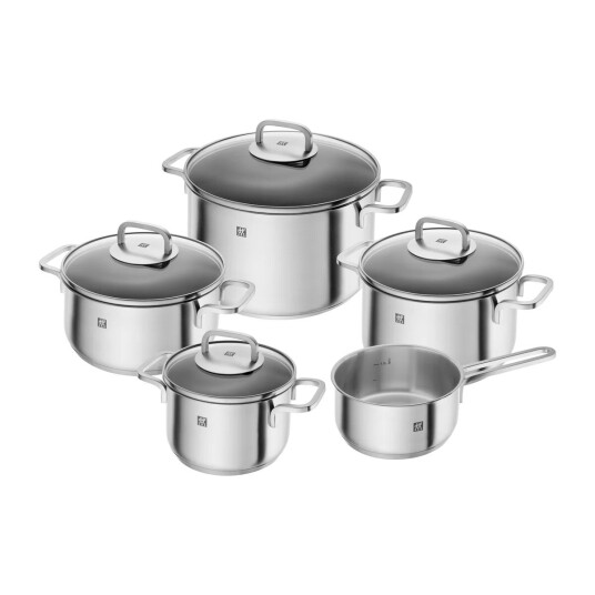 Zwilling Cube grytesett 5 deler Rustfritt stål – klar Zwilling Cube grytesett 5 deler Rustfritt stål – klar