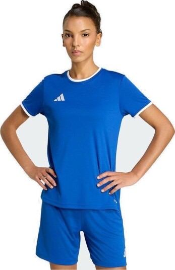 adidas Trenings T Skjorte Entrada 26 Blå/Hvit Kvinner størrelse Small