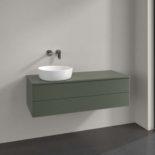 Villeroy & Boch  Antao Servantskap med 2 skuffer 120x50x36 cm u/lys Grønn Matt