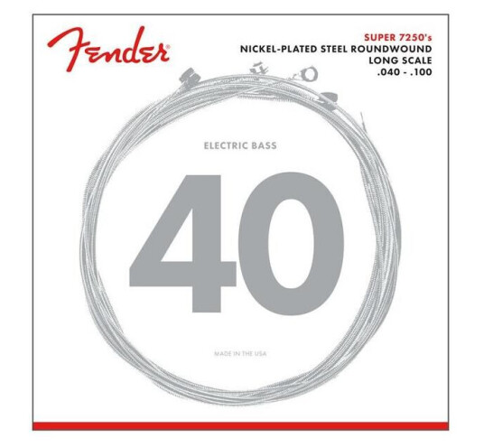 Fender 7250l Forniklet Stål 040-100 Lang Skalal. Fender 7250l Forniklet Stål 040-100 Lang Skalal.
